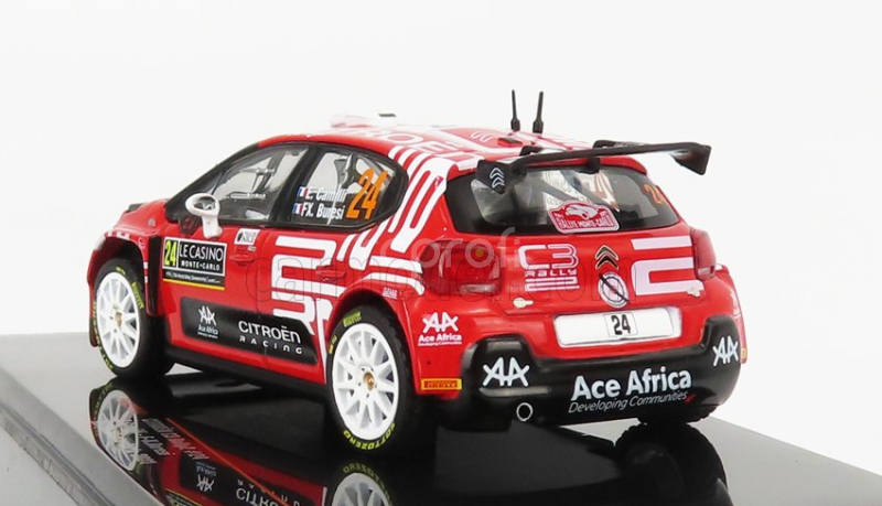 Ixo-models Citroen C3 Rally2 N 24 Rally Montecarlo 2021 E.camilli - F.x.buresi 1:43 Červená