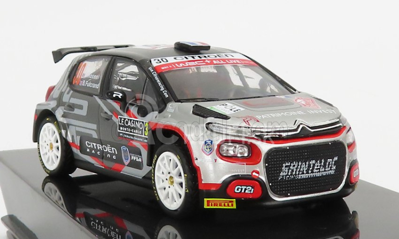 Ixo-models Citroen C3 Rally2 N 30 Rally Montecarlo 2021 Y.rossel - B.fulcrand 1:43 sivá strieborná čierna