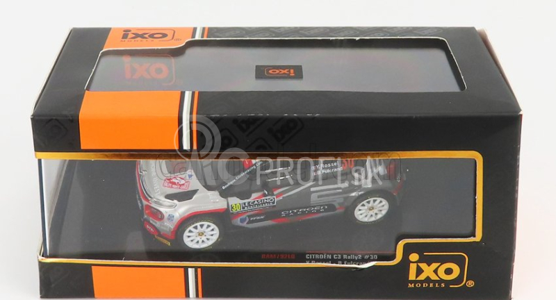 Ixo-models Citroen C3 Rally2 N 30 Rally Montecarlo 2021 Y.rossel - B.fulcrand 1:43 sivá strieborná čierna