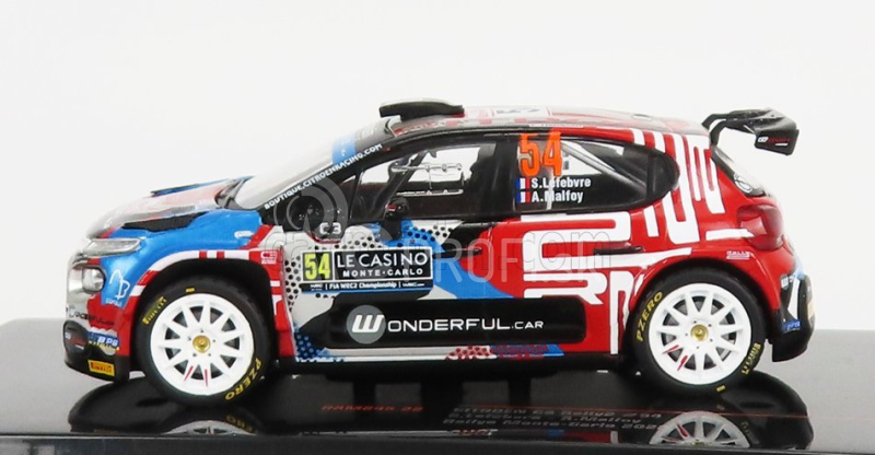 Ixo-models Citroen C3 Rally2 N 54 Rally Montecarlo 2022 S.lefebvre - A.malfoy 1:43 Červená modrá biela