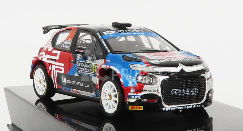 Ixo-models Citroen C3 Rally2 N 54 Rally Montecarlo 2022 S.lefebvre - A.malfoy 1:43 Červená modrá biela