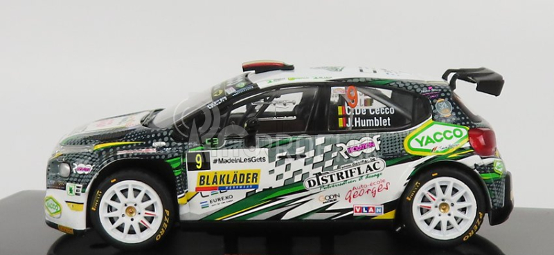 Ixo-models Citroen C3 Rally2 N 9 Rally Condroz 2021 C.de Cecco - J.humblet 1:43 Bielo-zelená