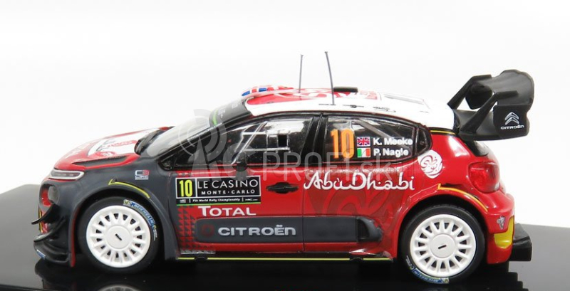 Ixo-models Citroen C3 Wrc Abu Dhabi N 10 Rally Montecarlo 2018 K.meeke - P.nagle 1:43 Červená Biela Sivá