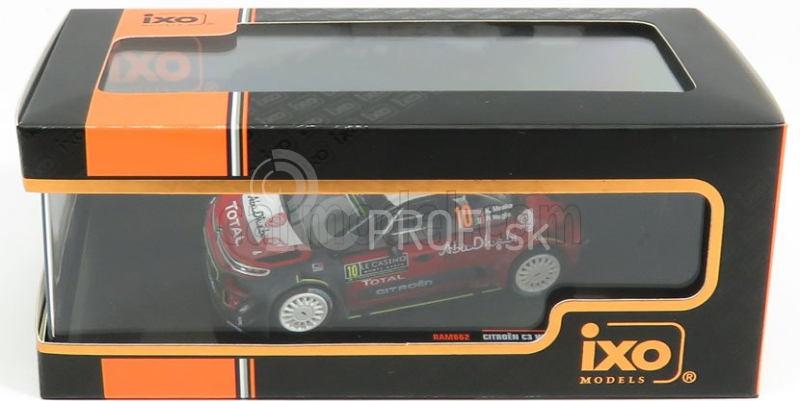 Ixo-models Citroen C3 Wrc Abu Dhabi N 10 Rally Montecarlo 2018 K.meeke - P.nagle 1:43 Červená Biela Sivá