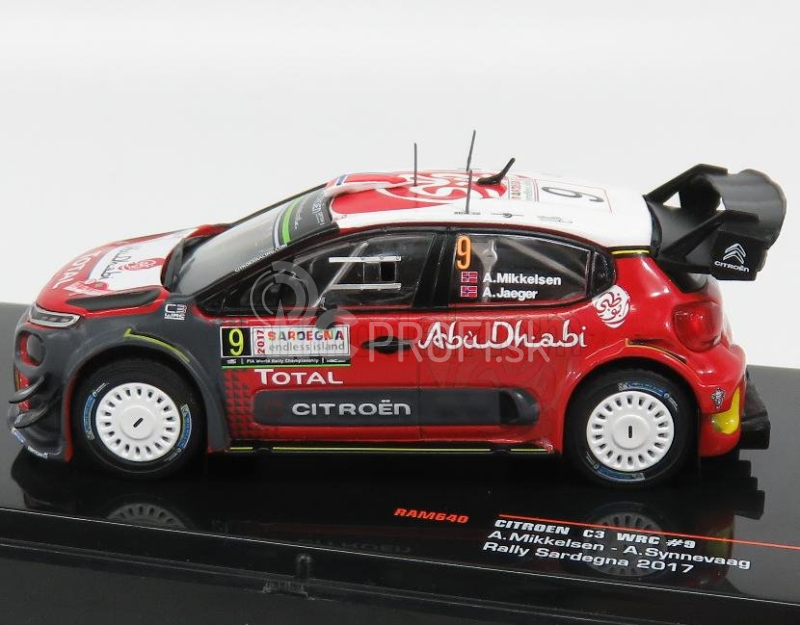 Ixo-models Citroen C3 Wrc Abu Dhabi N 9 Rally Sardegna 2017 A.mikkelsen - A.synnevaag 1:43 Červená Biela Sivá