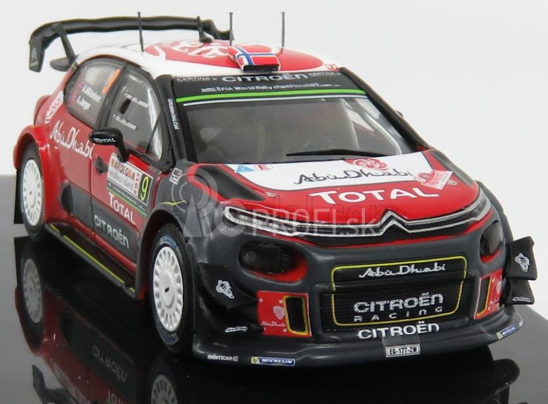 Ixo-models Citroen C3 Wrc Abu Dhabi N 9 Rally Sardegna 2017 A.mikkelsen - A.synnevaag 1:43 Červená Biela Sivá