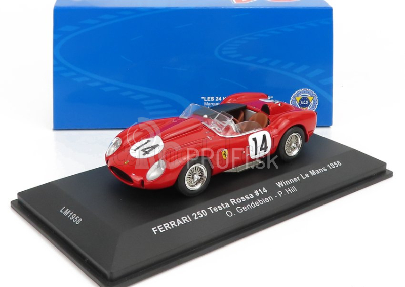 Ixo-models Ferrari 250 Tr Testarossa 3.0l V12 Team Scuderia Ferrari N 14 Winner 24h Le Mans 1958 O.gendebien - P.hill 1:43 Red