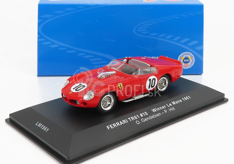 Ixo-models Ferrari Tri/61 3.0l V12 Team Sefac N 10 Winner 24h Le Mans 1961 O.gendebien - P.hill 1:43 Červená