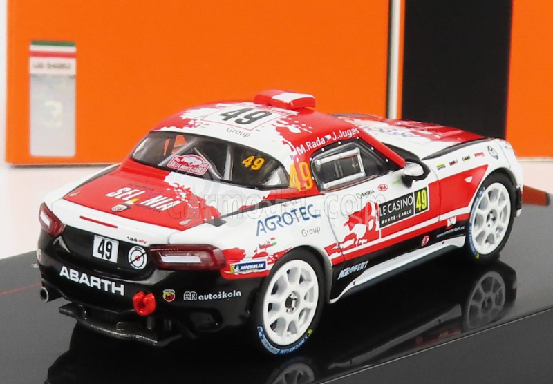 Ixo-models Fiat 124 Abarth Rgt N 49 Rally Montecarlo 2022 M.rada - J.jugas 1:43 Biela červená