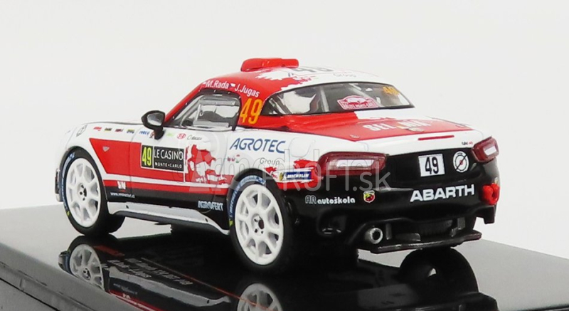 Ixo-models Fiat 124 Abarth Rgt N 49 Rally Montecarlo 2022 M.rada - J.jugas 1:43 Biela červená