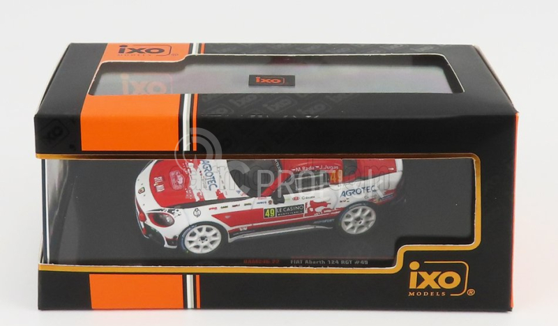 Ixo-models Fiat 124 Abarth Rgt N 49 Rally Montecarlo 2022 M.rada - J.jugas 1:43 Biela červená