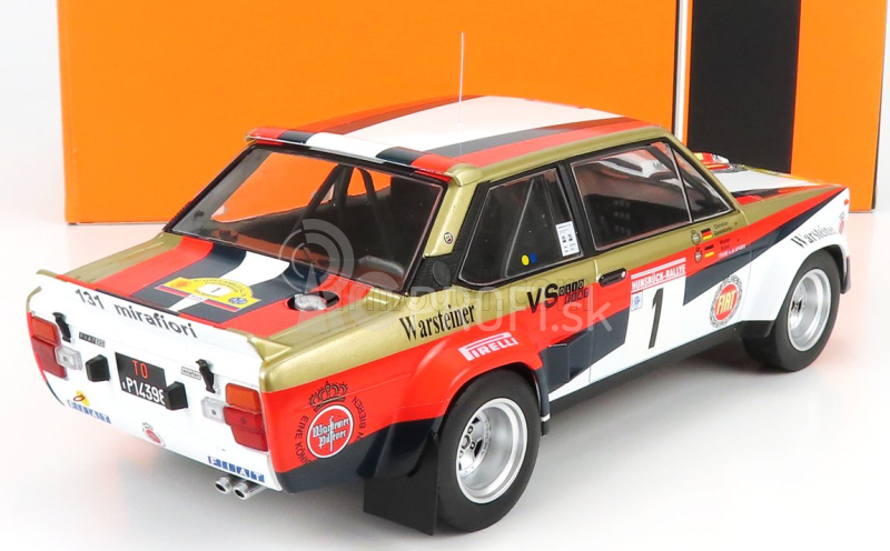 Ixo-models Fiat 131 Abarth N 1 Rally Hunsruck 1980 W.rohrl - C.geistdoerfer 1:18 Biela čierna červená