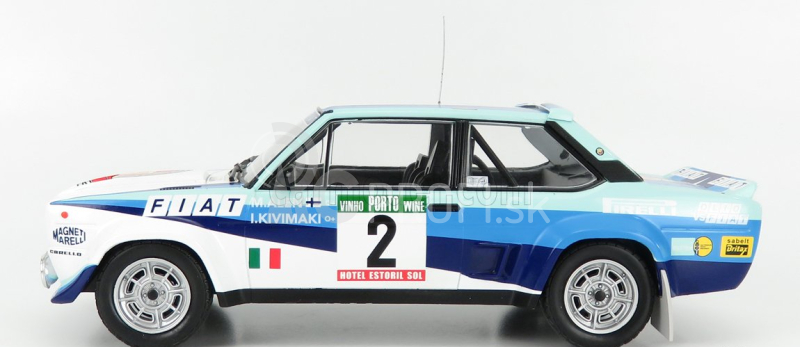 Ixo-models Fiat 131 Abarth Team Fiat Works (nočná verzia) N 2 2nd Rally Portugal 1980 M.alen - I.kivimaki 1:18 Biela Modrá