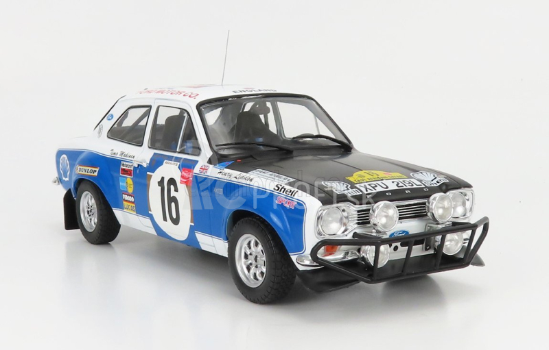 Ixo-models Ford england Escort Mki Rs 1600 (nočná verzia) N 16 Rally Safari 1973 T.makinen - H.liddon 1:18 Biela Modrá Čierna