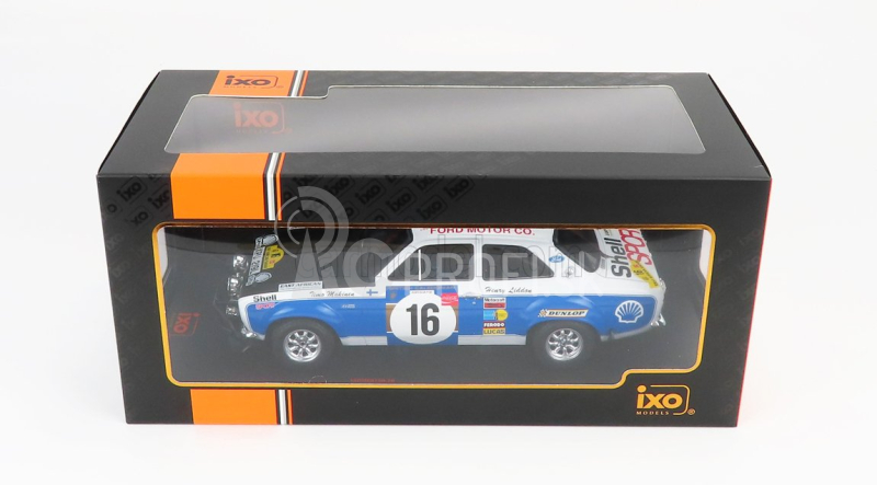 Ixo-models Ford england Escort Mki Rs 1600 (nočná verzia) N 16 Rally Safari 1973 T.makinen - H.liddon 1:18 Biela Modrá Čierna