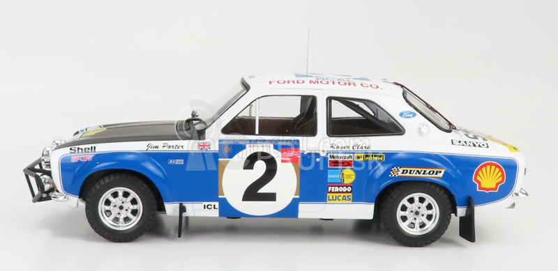 Ixo-models Ford england Escort Mki Rs 1600 (nočná verzia) N 2 Rally Safari 1973 R.clark - J.porte 1:18 Biela Modrá Čierna