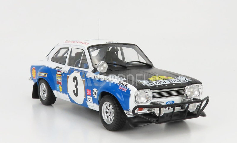 Ixo-models Ford england Escort Mki Rs 1600 (nočná verzia) N 3 Rally Safari 1973 V.preston - B.smith 1:18 Biela Modrá Čierna