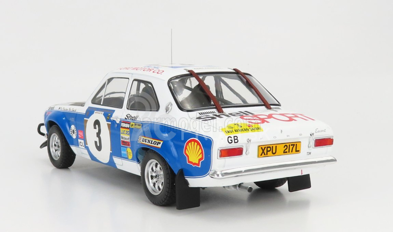 Ixo-models Ford england Escort Mki Rs 1600 (nočná verzia) N 3 Rally Safari 1973 V.preston - B.smith 1:18 Biela Modrá Čierna