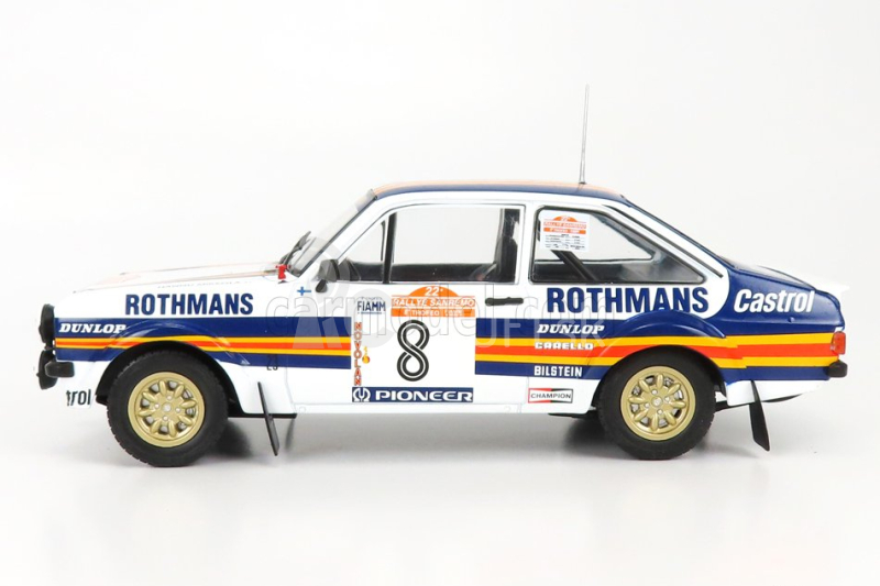 Ixo-models Ford england Escort Mkii Rs 1800 Team Rothmans N 8 3rd Rally Sanremo 1980 H.mikkola - A.hertz 1:24 Biela Modrá Žltá