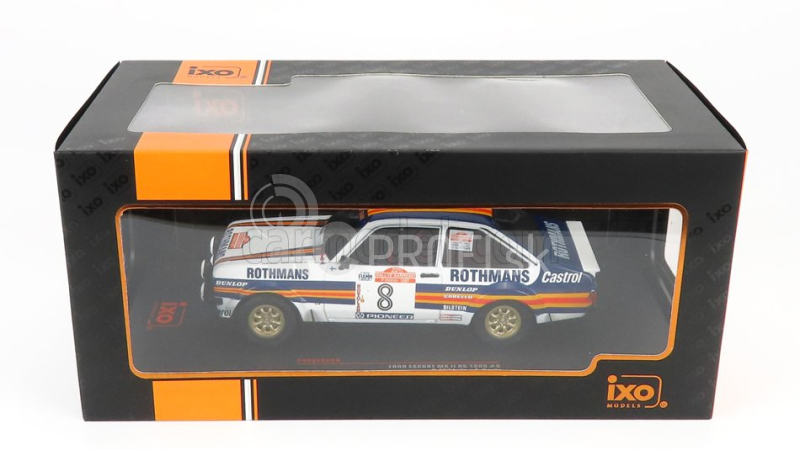 Ixo-models Ford england Escort Mkii Rs 1800 Team Rothmans N 8 3rd Rally Sanremo 1980 H.mikkola - A.hertz 1:24 Biela Modrá Žltá