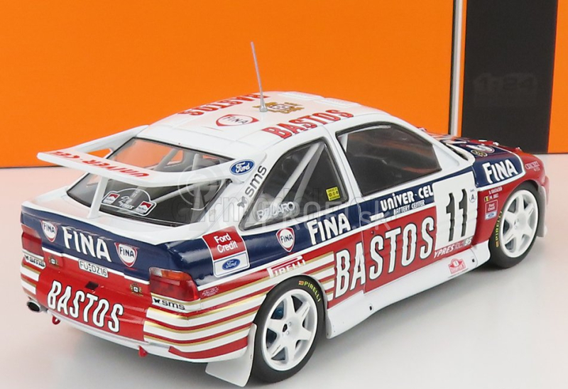 Ixo-models Ford england Escort Rs Cosworth Bastos N 11 Rally Ypres 1995 M.duez - D.grataloup 1:24 Červená Biela Modrá