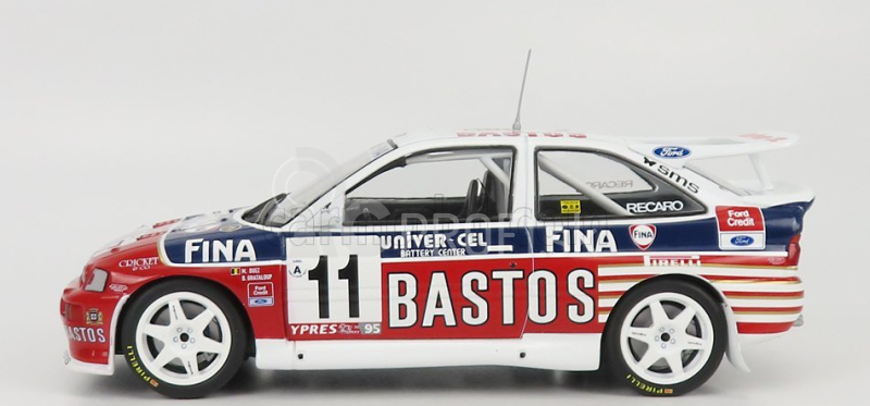 Ixo-models Ford england Escort Rs Cosworth Bastos N 11 Rally Ypres 1995 M.duez - D.grataloup 1:24 Červená Biela Modrá