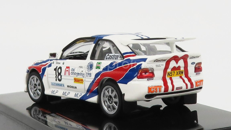 Ixo-models Ford england Escort Rs Cosworth N 18 Rally Bohemia 1996 V.blahna - J.pelc 1:43 Biela Modrá Červená