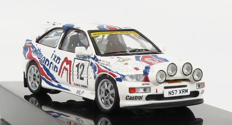 Ixo-models Ford england Escort Rs Cosworth (nočná verzia) N 12 Rally Barum 1996 V.blahna - I.hruby 1:43 Biela modrá červená