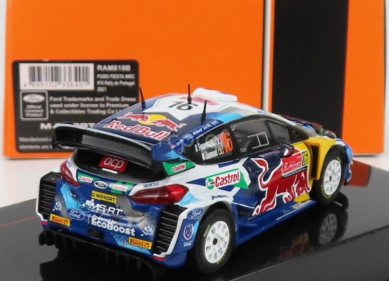 Ixo-models Ford england Fiesta Wrc N 16 Rally Portogallo 2021 A.fourmaux - R.jamoul 1:43 Biela modrá žltá červená