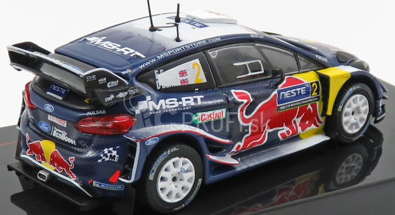 Ixo-models Ford england Fiesta Wrc Red Bull N 2 Rally Finland 2018 E.evans - D.barritt 1:43 Modrá Biela Žltá Červená