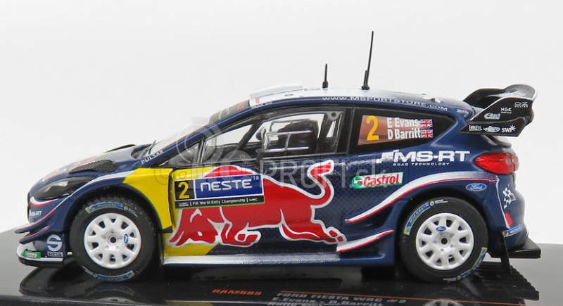 Ixo-models Ford england Fiesta Wrc Red Bull N 2 Rally Finland 2018 E.evans - D.barritt 1:43 Modrá Biela Žltá Červená