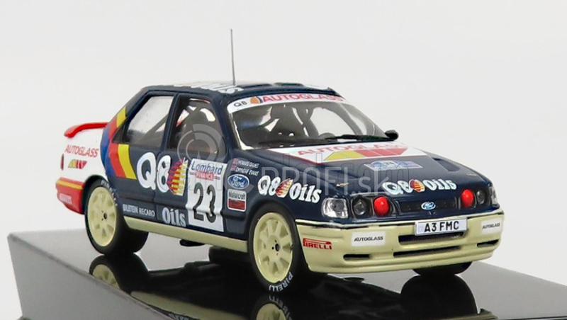 Ixo-models Ford england Sierra Rs Cosworth N 23 Rally Rac Lombard 1991 G.evans - H.davies 1:43 Modrá Biela