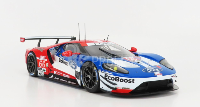 Ixo-models Ford usa Gt 3.5l Turbo V6 Team Ford Chip Ganassi Uk N 66 Winner Gtlm Class 24h Daytona 2017 D.muller - J.hand - S.bourdais 1:18 Červená Modrá Biela