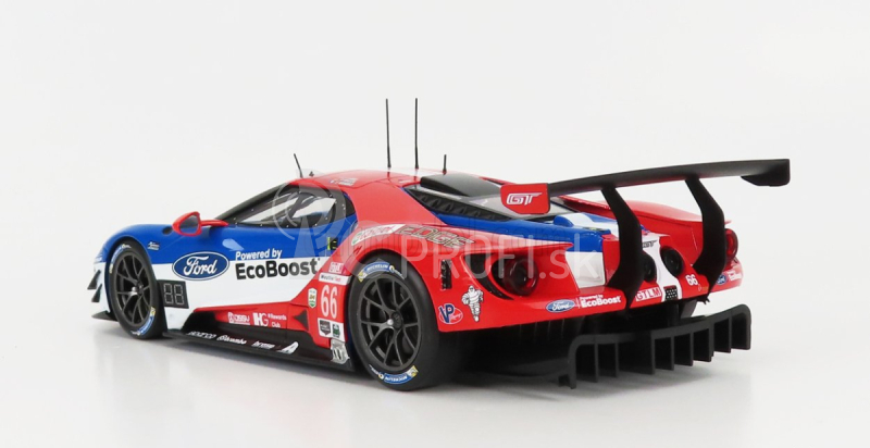 Ixo-models Ford usa Gt 3.5l Turbo V6 Team Ford Chip Ganassi Uk N 66 Winner Gtlm Class 24h Daytona 2017 D.muller - J.hand - S.bourdais 1:18 Červená Modrá Biela