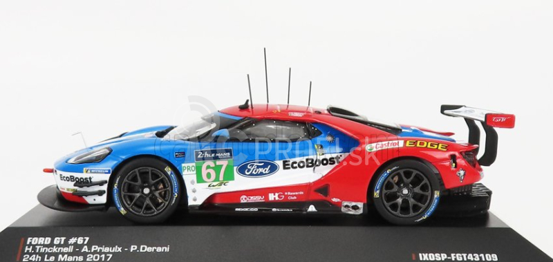 Ixo-models Ford usa Gt 3.5l Turbo V6 Team Ford Chip Ganassi Uk N 67 Lmgte Pro 2nd 24h Le Mans 2017 H.tincknell - A.priaulx - P.derani 1:43 Červená modrá biela