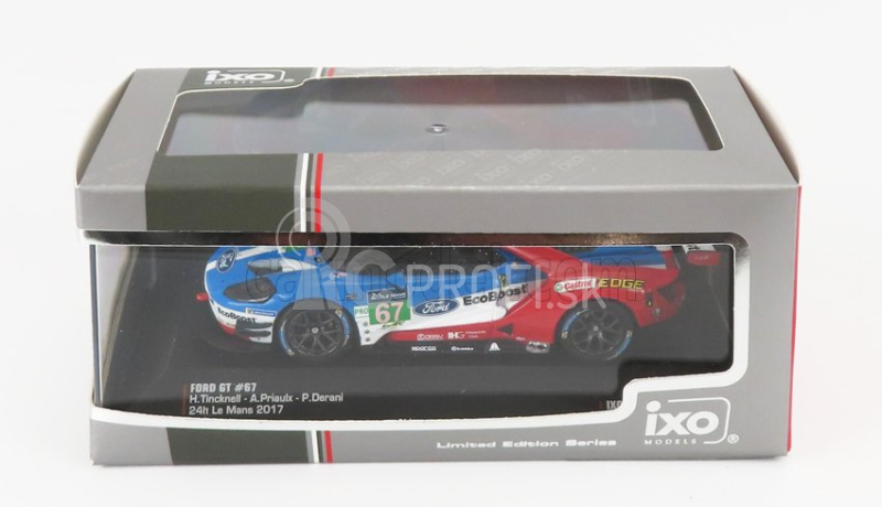 Ixo-models Ford usa Gt 3.5l Turbo V6 Team Ford Chip Ganassi Uk N 67 Lmgte Pro 2nd 24h Le Mans 2017 H.tincknell - A.priaulx - P.derani 1:43 Červená modrá biela