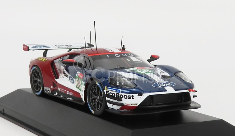 Ixo-models Ford usa Gt 3.5l Turbo V6 Team Ford Chip Ganassi Usa N 68 3rd Lmgte Pro Class 24h Le Mans 2018 J.hand - D.muller - S.bourdais 1:43 Modrá červená biela