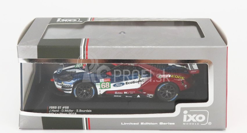 Ixo-models Ford usa Gt 3.5l Turbo V6 Team Ford Chip Ganassi Usa N 68 3rd Lmgte Pro Class 24h Le Mans 2018 J.hand - D.muller - S.bourdais 1:43 Modrá červená biela