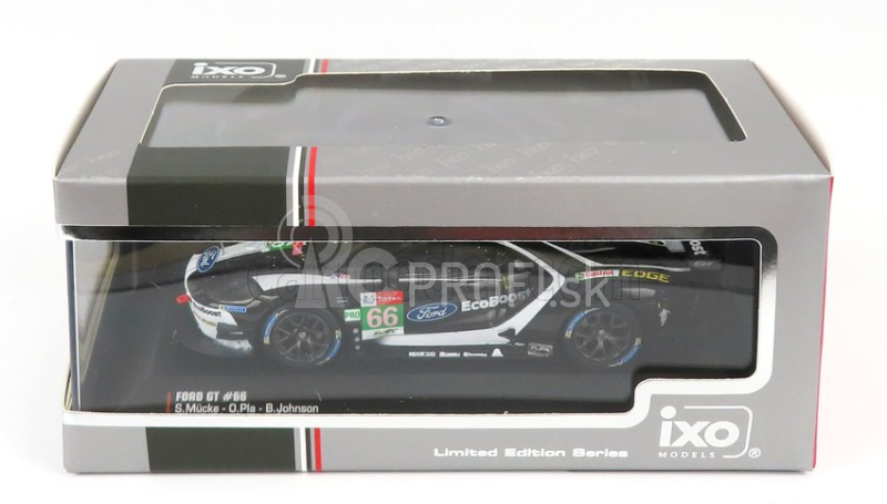 Ixo-models Ford usa Gt Ford Ecoboost 3.5l Turbo V6 Team Ford Chip Ganassi Uk N 66 6th Lmgte Pro Class 24h Le Mans 2019 S.muicke - O.pla - B.johnson 1:43 Black White