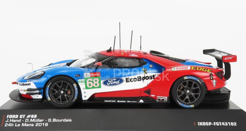 Ixo-models Ford usa Gt Ford Ecoboost 3.5l Turbo V6 Team Ford Chip Ganassi Usa N 68 24h Le Mans 2019 S.bourdais - J.hand - D.muller 1:43 Červená Biela Modrá