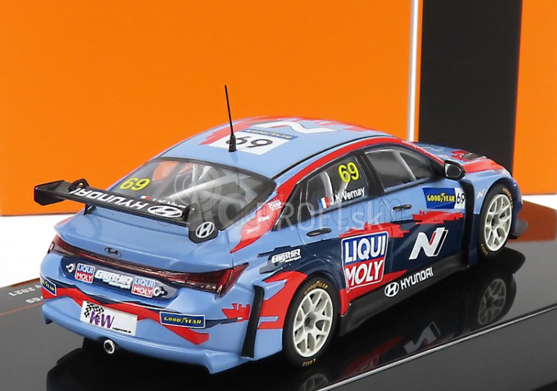 Ixo-models Hyundai Elantra N Tcr Team Liqui Moly N 69 Wtcr Nemecko 2021 J.k.vernay 1:43 Light Blue Red