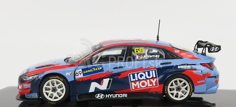 Ixo-models Hyundai Elantra N Tcr Team Liqui Moly N 69 Wtcr Nemecko 2021 J.k.vernay 1:43 Light Blue Red