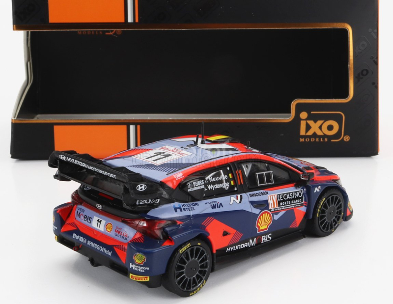 Ixo-models Hyundai I20 N Rally1 Team Shell Mobis Wrt N 11 3. Rally Montecarlo 2023 Thierry Neuville - Martijn Wydaeghe 1:43 2 Tones Blue Red