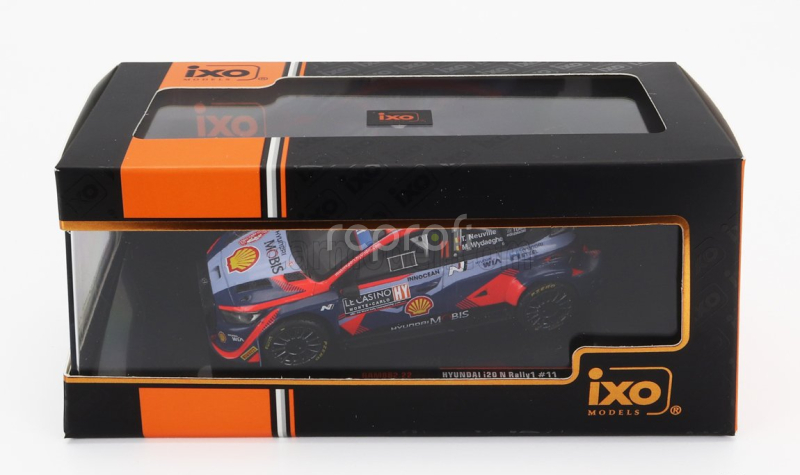 Ixo-models Hyundai I20 N Rally1 Team Shell Mobis Wrt N 11 3. Rally Montecarlo 2023 Thierry Neuville - Martijn Wydaeghe 1:43 2 Tones Blue Red