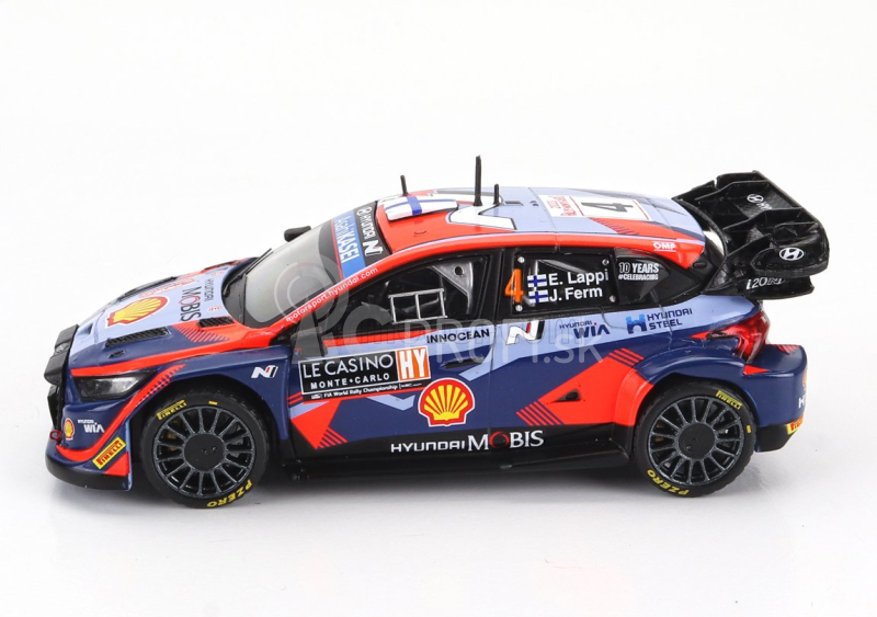 Ixo-models Hyundai I20 N Rally1 Team Shell Mobis Wrt N 4 8. rally Montecarlo 2023 Lappi Esapekka - Janne Ferm 1:43 2 Tones Blue Red