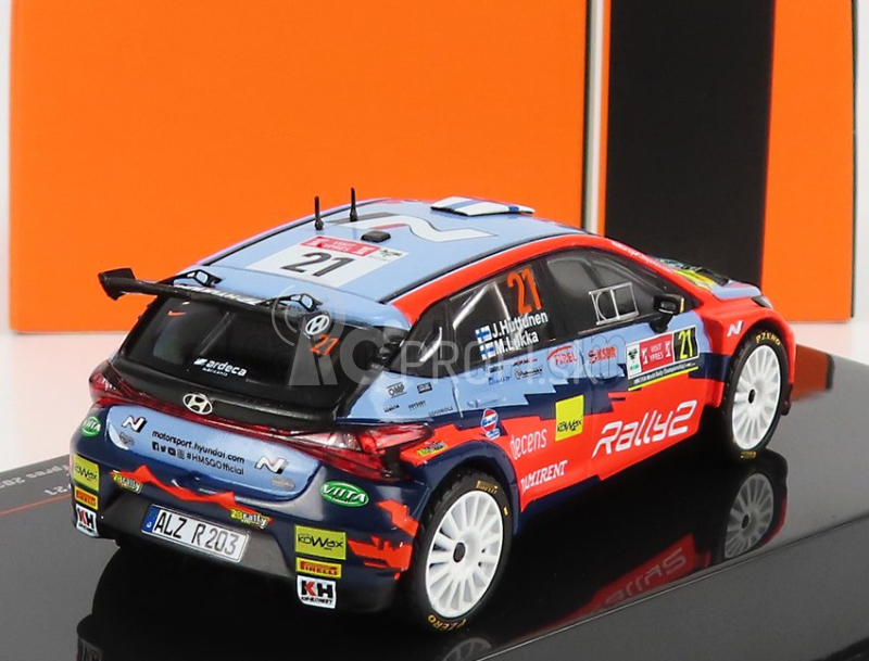 Ixo-models Hyundai I20 N Rally2 Team Hyundai Motorsport N 21 Winner Wrc2 Rally Ypres 2021 J.huttunen - M.lukka 1:43 Svetlo modrá červená zelená