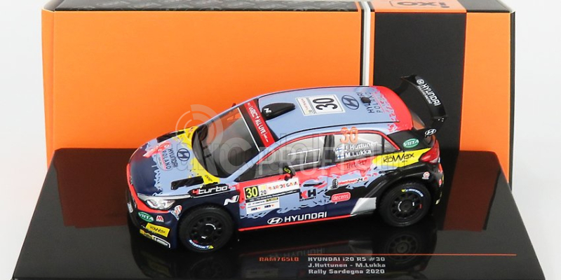 Ixo-models Hyundai I20 R5 N 30 Rally Sardegna Taliansko 2020 J.huttunen - M.lukka 1:43 2 Tones Blue Red