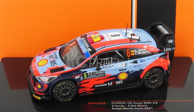 Ixo-models Hyundai I20 Wrc Coupe Mobis N 6 Rally Montecarlo 2021 D.sordo - C.del Barrio 1:43 2 Tones Blue Red