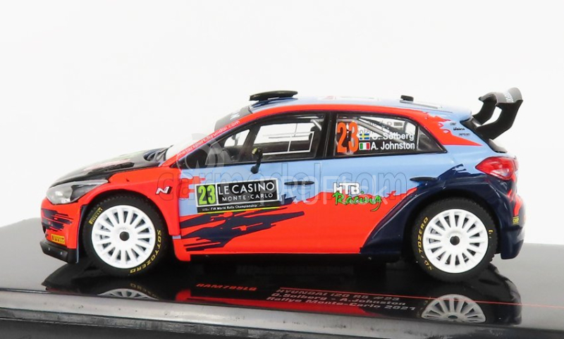 Ixo-models Hyundai I20 Wrc Coupe Monster N 23 Rally Montecarlo 2021 O.solberg - A.johnston 1:43 2 Tóny Modrá Červená Čierna