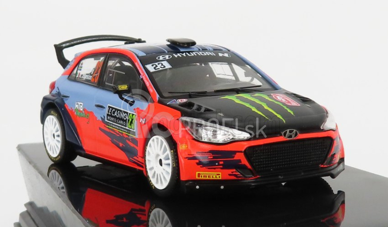 Ixo-models Hyundai I20 Wrc Coupe Monster N 23 Rally Montecarlo 2021 O.solberg - A.johnston 1:43 2 Tóny Modrá Červená Čierna